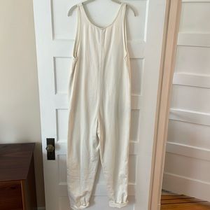 White denim jumpsuit
